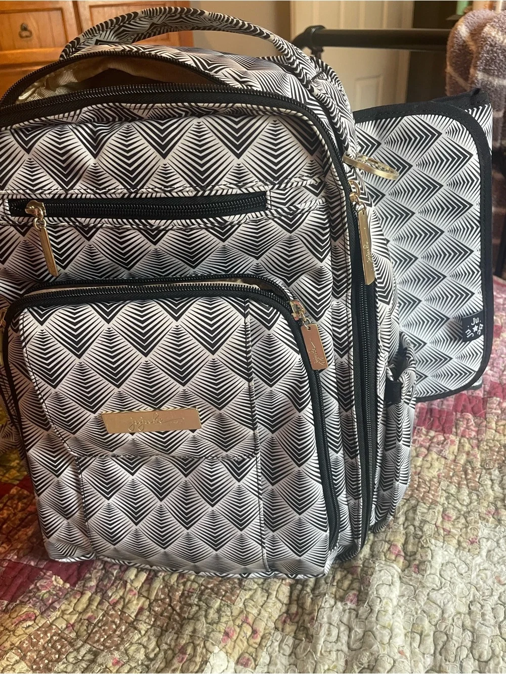 Ju-Ju-Be Be Right Back Diaper Backpack - Queen of the Nile Pattern